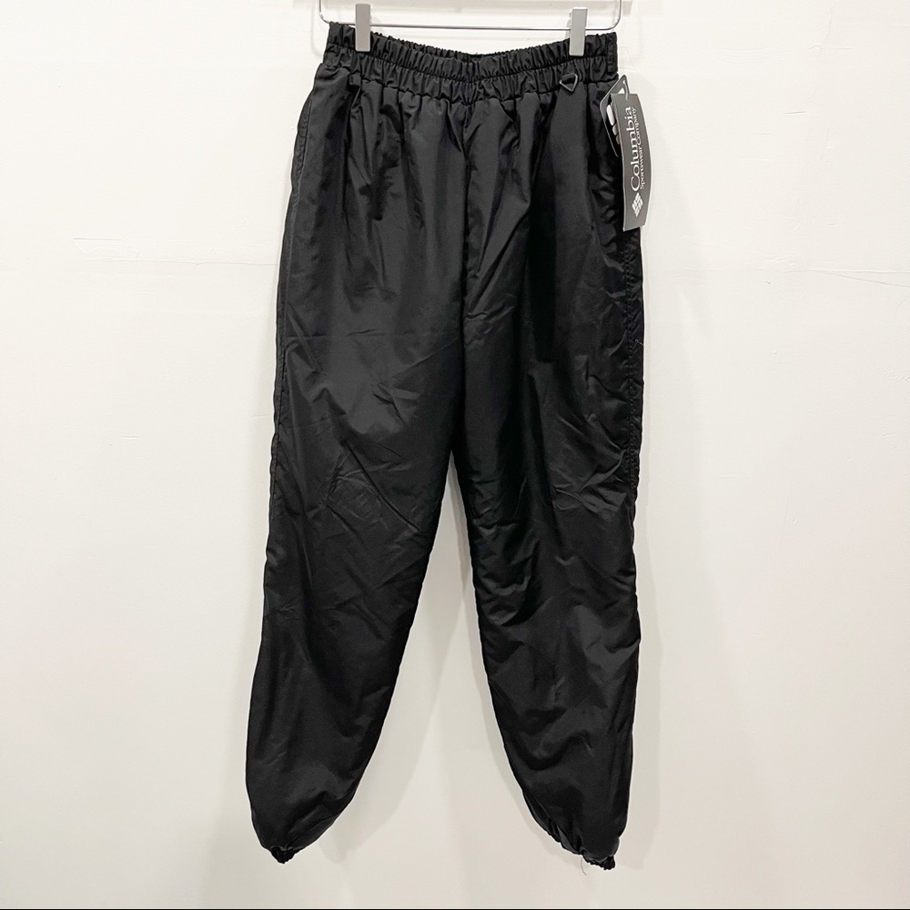 Columbia Vintage Free Style Pants Black Bergundtal Cloth Snow Ski Waterproof L